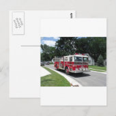 brandweermotor briefkaart (Voorkant / Achterkant)