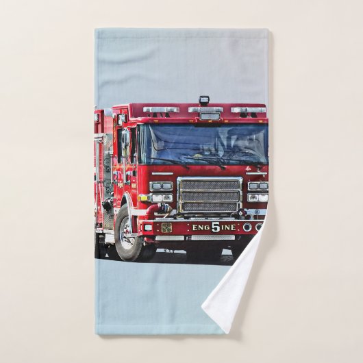 Brandweermotor De hoek draaien Bad Handdoek (Handdoek)