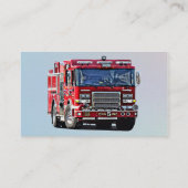 Brandweermotor De hoek draaien Visitekaartje (Achterkant)