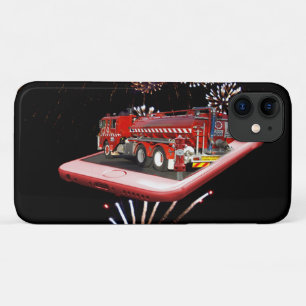 Brandweermotor en -vuurwerk, iPhone 11 hoesje