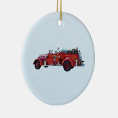  brandweermotor keramisch ornament (Rechts)