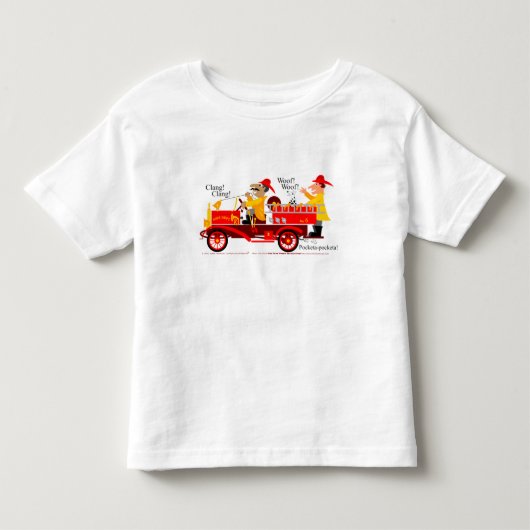 Brandweermotor Kinder Shirts (Voorkant)