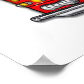 Brandweermotor Poster (Hoek)