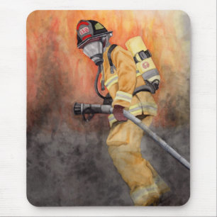 BrandweerMuismat Fireman Waterverf Miranda Muismat