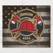 Brandweernaam Brandweerdienst Verenigde Staten Vla Bier Etiket (Enkel label)