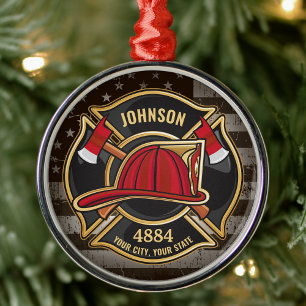 Brandweernaam Brandweerdienst Verenigde Staten Vla Metalen Ornament