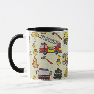 Brandweerpatroon, brandweerwagen, reddingsmateriaa mok