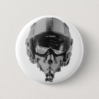 Brandweerpiloot Helmet en hoogtemeter Ronde Button 5,7 Cm