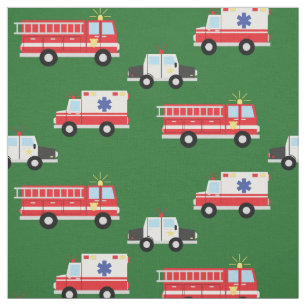 Brandweerpolitie Ambulance Cute Kinder Emergency Stof