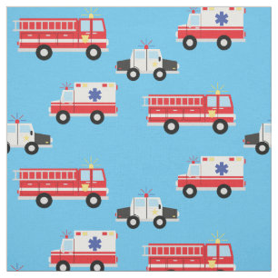Brandweerpolitie Ambulance Cute Kinder Emergency Stof