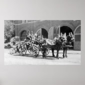 Brandweerpost, brandweerlieden, brandweer poster (Voorkant)