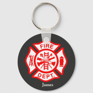 Brandweersymbool Fireman Logo Sleutelhanger
