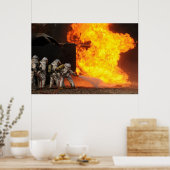 Brandweeruitrusting van de luchtmacht poster (Keuken)