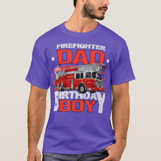 Brandweervader van de Birthday Boy die vuur aanpas T-shirt