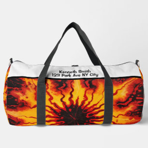 Brandweervlam Tie Dye Burst Monogram Personalized Plunjezak