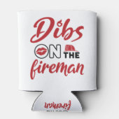 Brandweervrouw Dibs op de brandweerman Blikjeskoeler (Achterkant)