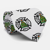 Brandweervrouw Kerst Stropdas (Opgerold)