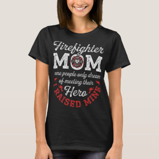 Brandweervrouw Mam Firewoman Proud Moms Moederdag T-shirt