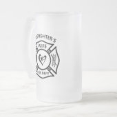 Brandweervrouw Matglas Bierpul (Voorkant links)