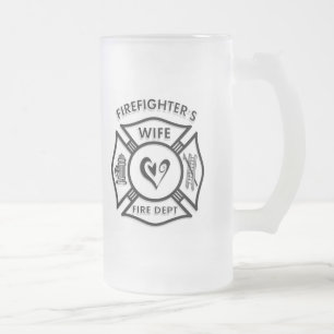 Brandweervrouw Matglas Bierpul