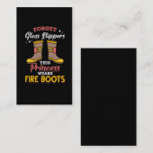 Brandweervrouw Princess Proud Fire Fighter Girl Visitekaartje (Voorkant / Achterkant)