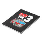 Brandweerwagen 3 jaar oude brandweerman 3e verjaar notitieblok (Gedraaid)