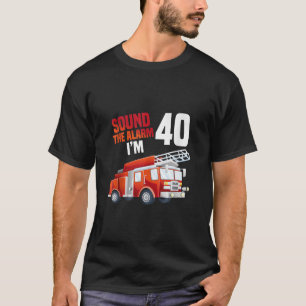 Brandweerwagen 40e Verjaardag Brandweerman Thema 4 T-shirt