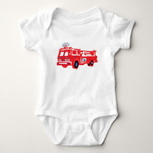 Brandweerwagen baby onies romper