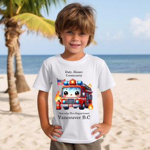 Brandweerwagen beantwoordt noodoproepen t-shirt