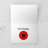 brandweerwagen Birthday Kaart (Binnen)