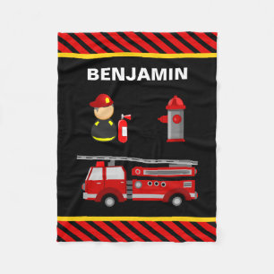 Brandweerwagen Brandweerman Fleece Deken