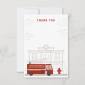 Brandweerwagen Dank u kaart (Voorkant)