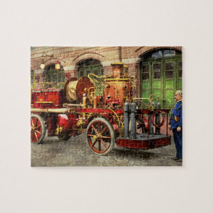 Brandweerwagen - Een elektrische pompwagen 1907 Legpuzzel