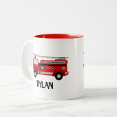 Brandweerwagen Gepersonaliseerde Mok (Voorkant links)