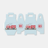 Brandweerwagen kinder gunst doos bedankdoosjes (Uitgevouwen)