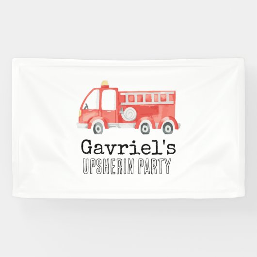 Brandweerwagen Party Banner (Horizontaal)