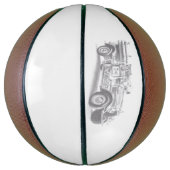  brandweerwagen potlood schetsen brandweertekening basketbal (Verticaal)