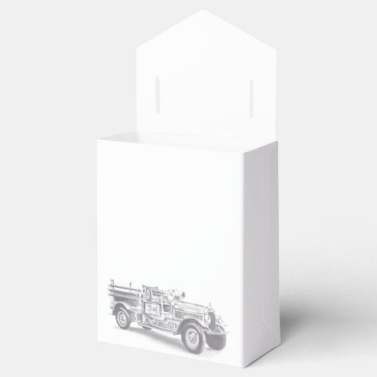 brandweerwagen potlood schetsen brandweertekening bedankdoosjes (Geopend)