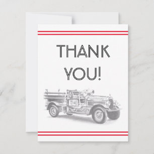  brandweerwagen potlood schetsen brandweertekening bedankkaart