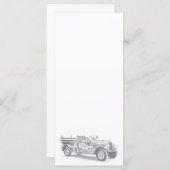 brandweerwagen potlood schetsen brandweertekening menu (Voorkant / Achterkant)