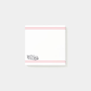 brandweerwagen potlood schetsen brandweertekening post-it® notes