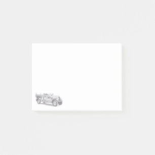  brandweerwagen potlood schetsen brandweertekening post-it® notes