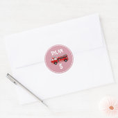 Brandweerwagen Ronde Sticker (Envelop)