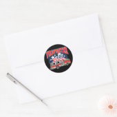 Brandweerwagen Ronde Sticker (Envelop)