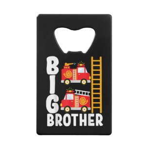 Brandweerwagen Thema grote broer brandweerwagen vo Kredietkaart Flessenopener