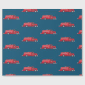 brandweerwagen van de rode motor cadeaupapier (Vlak)