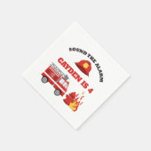 Brandweerwagen Verjaardagsfeest Brandweerman Servet (Hoek)