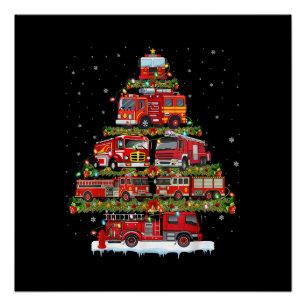 Brandweerwagen Verlichting Brandweerman Brandweerw Perfect Poster