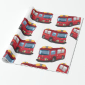 Brandweerwagens Cadeaupapier (Uitgerold)