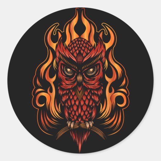 Brandwond Ronde Sticker (Voorkant)